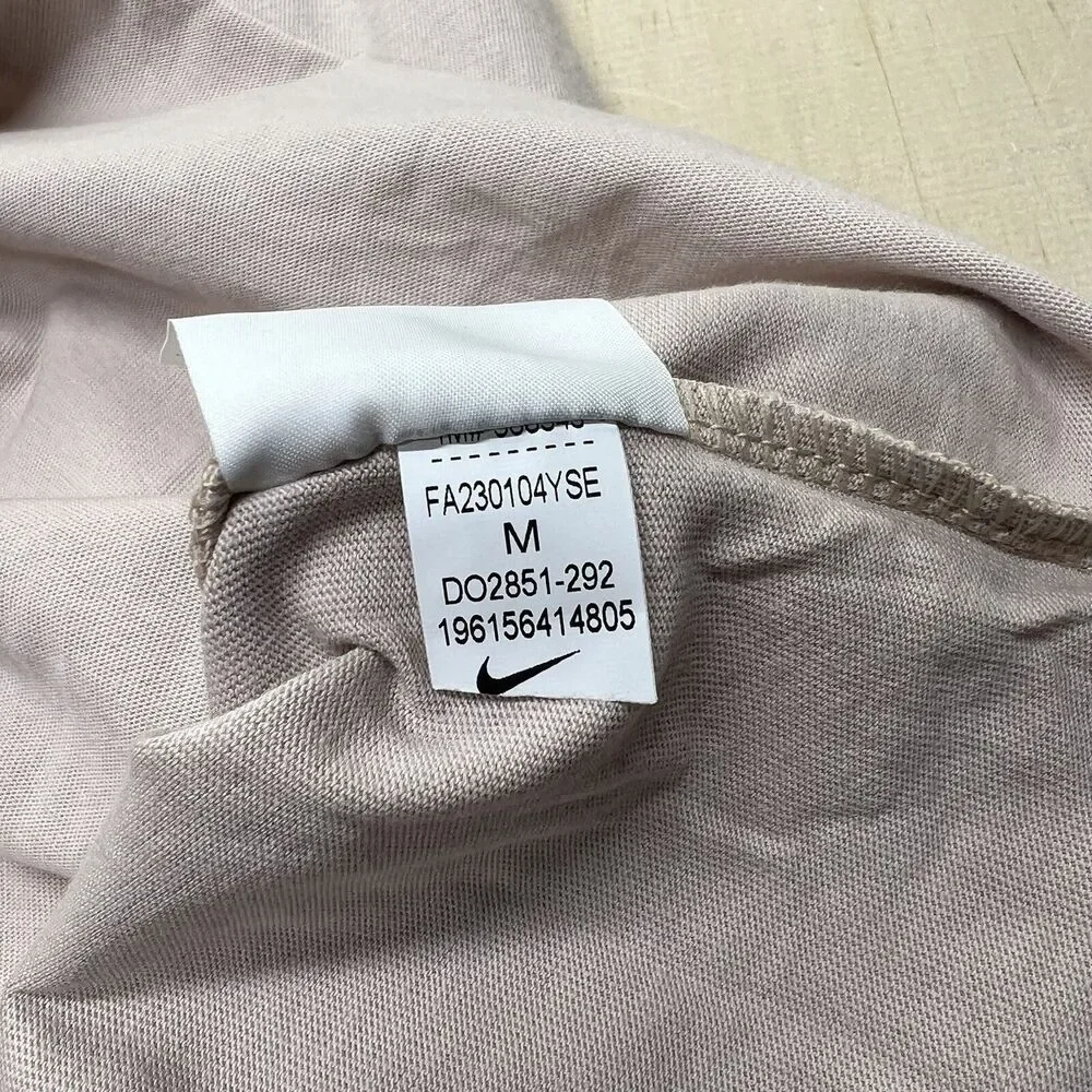 NEW MD USWNT Womens Nike Crest Short Sleeve Cotton Shirt Tan USA Soccer US